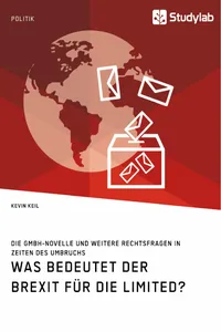 Was bedeutet der Brexit für die Limited? Die GmbH-Novelle und weitere Rechtsfragen in Zeiten des Umbruchs_cover