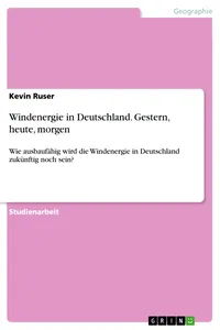 Windenergie in Deutschland. Gestern, heute, morgen_cover
