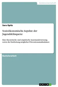 Sozioökonomische Aspekte der Jugenddelinquenz_cover