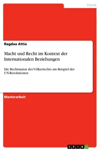 Macht und Recht im Kontext der Internationalen Beziehungen_cover
