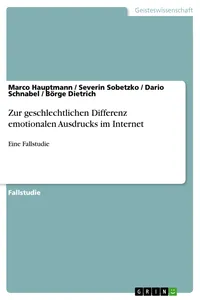 Zur geschlechtlichen Differenz emotionalen Ausdrucks im Internet_cover