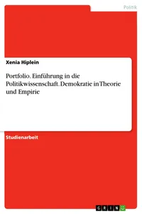 Portfolio. Einführung in die Politikwissenschaft. Demokratie in Theorie und Empirie_cover