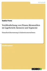Veröffentlichung vonKennzahlen im Lagebericht. Konzern und Segmente_cover