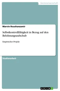 Selbstkontrollfähigkeit in Bezug auf den Belohnungsaufschub_cover