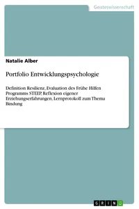 Portfolio Entwicklungspsychologie_cover