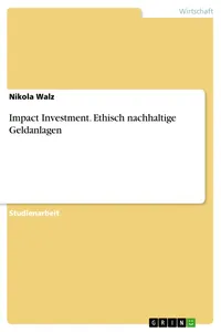 Impact Investment. Ethisch nachhaltige Geldanlagen_cover