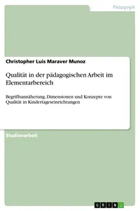 Qualität in der pädagogischen Arbeit im Elementarbereich_cover