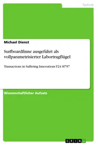 Surfboardfinne ausgeführt als vollparametrisierter Labortragflügel_cover