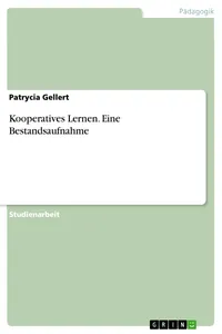 Kooperatives Lernen. Eine Bestandsaufnahme_cover
