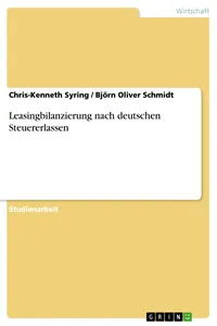 Leasingbilanzierung nach deutschen Steuererlassen_cover