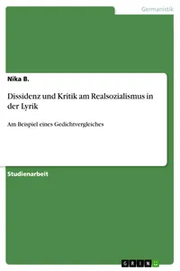 Dissidenz und Kritik am Realsozialismus in der Lyrik_cover
