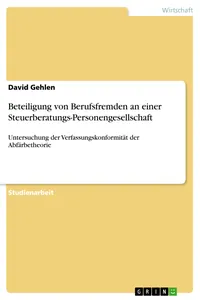 Beteiligung von Berufsfremden an einer Steuerberatungs-Personengesellschaft_cover