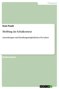 Mobbing im Schulkontext_cover