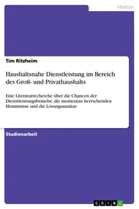 Haushaltsnahe Dienstleistung im Bereich des Groß- und Privathaushalts_cover