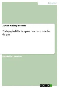 Pedagogia didáctica para crecer en catedra de paz_cover