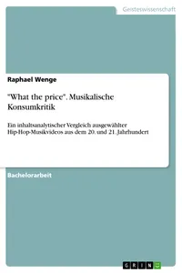 "What the price". Musikalische Konsumkritik_cover