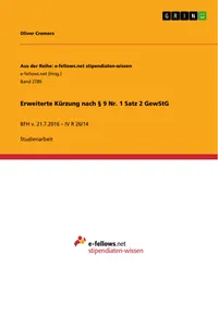 Erweiterte Kürzung nach § 9 Nr. 1 Satz 2 GewStG_cover