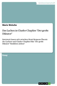 Das Lachen in Charles Chaplins "Der große Diktator"_cover