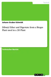 Dibutyl Ether and Digestate from a Biogas Plant used in a 3D Plant_cover