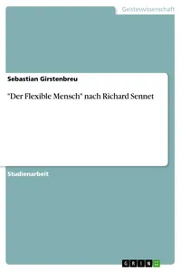 "Der Flexible Mensch" nach Richard Sennet_cover