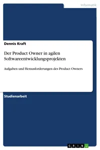 Der Product Owner in agilen Softwareentwicklungsprojekten_cover
