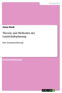 Theorie und Methoden der Landschaftsplanung_cover