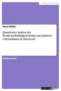 Quantitative Analyse der Wettbewerbsfähigkeit kleiner und mittlerer Unternehmen in Österreich_cover