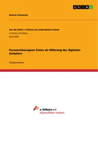 Personenbezogene Daten als Währung des digitalen Zeitalters_cover