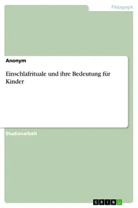 Einschlafrituale und ihre Bedeutung für Kinder_cover