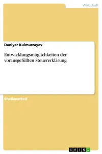 Entwicklungsmöglichkeiten der vorausgefüllten Steuererklärung_cover