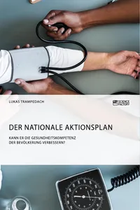 Der Nationale Aktionsplan. Kann er die Gesundheitskompetenz der Bevölkerung verbessern?_cover