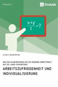 Arbeitszufriedenheit und Individualisierung. Welche Auswirkungen hat die moderne Arbeitswelt auf die junge Generation?_cover