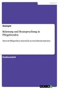 Belastung und Beanspruchung in Pflegeberufen_cover