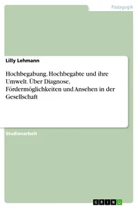 Hochbegabung. Hochbegabte und ihre Umwelt. Über Diagnose, Fördermöglichkeiten und Ansehen in der Gesellschaft_cover