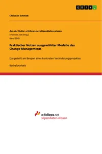 Praktischer Nutzen ausgewählter Modelle des Change-Managements_cover