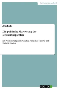 Die politische Aktivierung des Medienrezipienten_cover