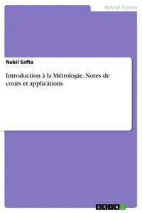 Introduction à la Métrologie. Notes de cours et applications_cover
