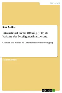 International Public Offering als Variante der Beteiligungsfinanzierung_cover