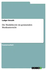 Die Musiktheorie im gymnasialen Musikunterricht_cover