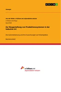 Zur Neugestaltung von Produktionssystemen in der Industrie 4.0_cover