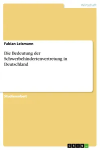 Die Bedeutung der Schwerbehindertenvertretung in Deutschland_cover