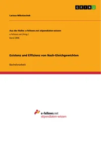 Existenz und Effizienz von Nash-Gleichgewichten_cover