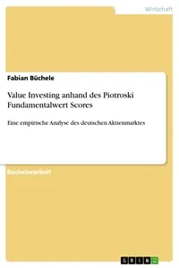 Value Investing anhand des Piotroski Fundamentalwert Scores_cover