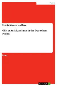 Gibt es Antiziganismus in der Deutschen Politik?_cover
