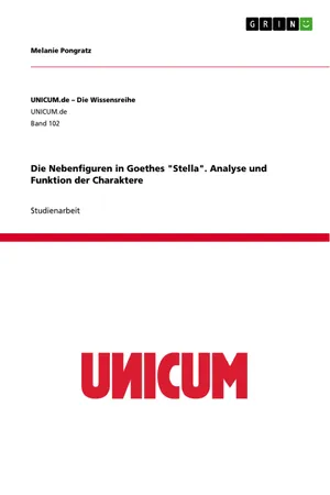 Die Nebenfiguren in Goethes "Stella". Analyse und Funktion der Charaktere