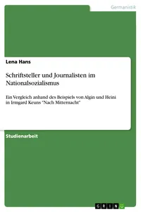 Schriftsteller und Journalisten im Nationalsozialismus_cover