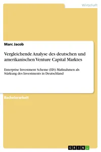 Vergleichende Analyse des deutschen und amerikanischen Venture Capital Marktes_cover