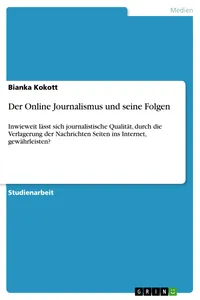 Der Online Journalismus und seine Folgen_cover