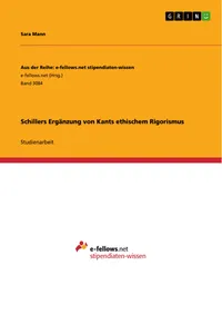 Schillers Ergänzung von Kants ethischem Rigorismus_cover