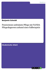 Praxiseinsatz ambulante Pflege mit NANDA Pflegediagnosen anhand eines Fallbeispiels_cover